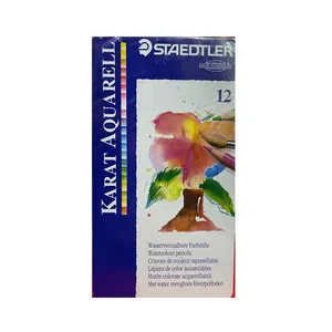 مداد آبرنگی 12 رنگ استدلر مدل karat aquarell