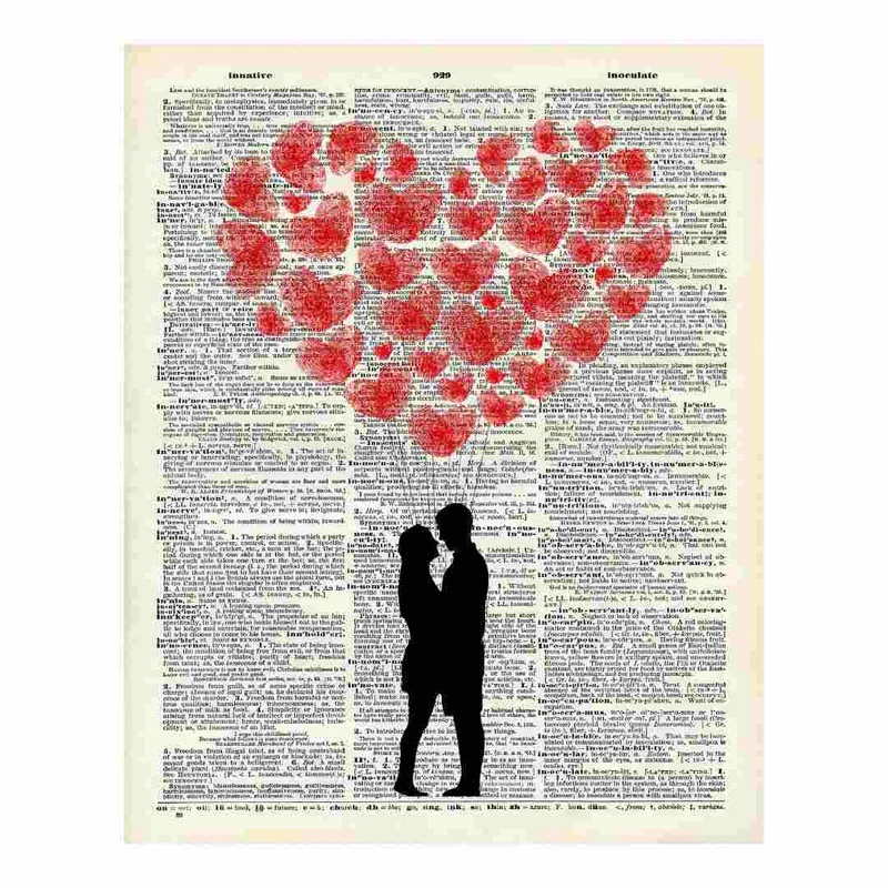 پوستر مدل چاپ قلب‌های قرمز