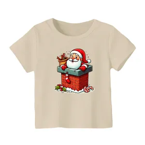 تی شرت آستین کوتاه بچگانه مدل بابانوئل کریسمس کد 27
