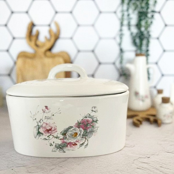 ظرف نان مدل pink flowers