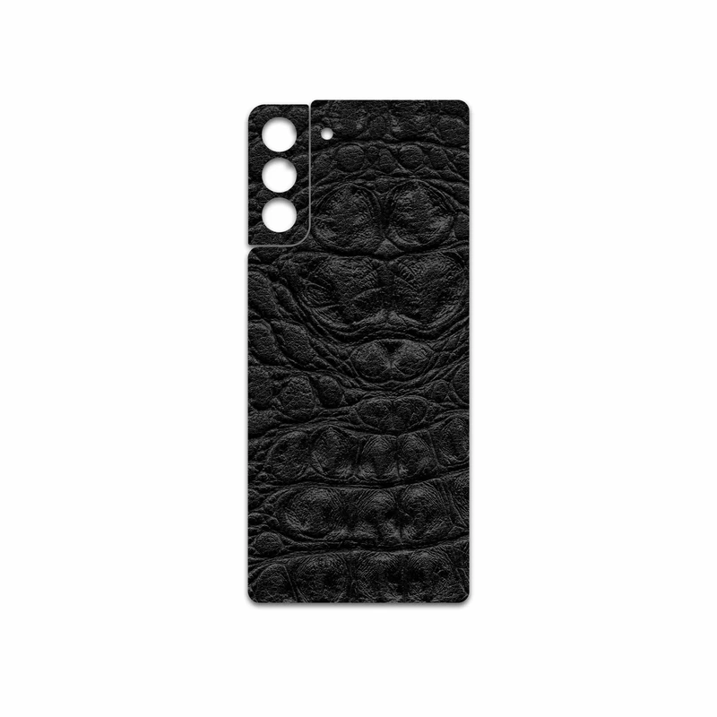 برچسب پوششی ماهوت مدل Black-Crocodile-Leather مناسب برای گوشی موبایل سامسونگ Galaxy S21 Plus 5G