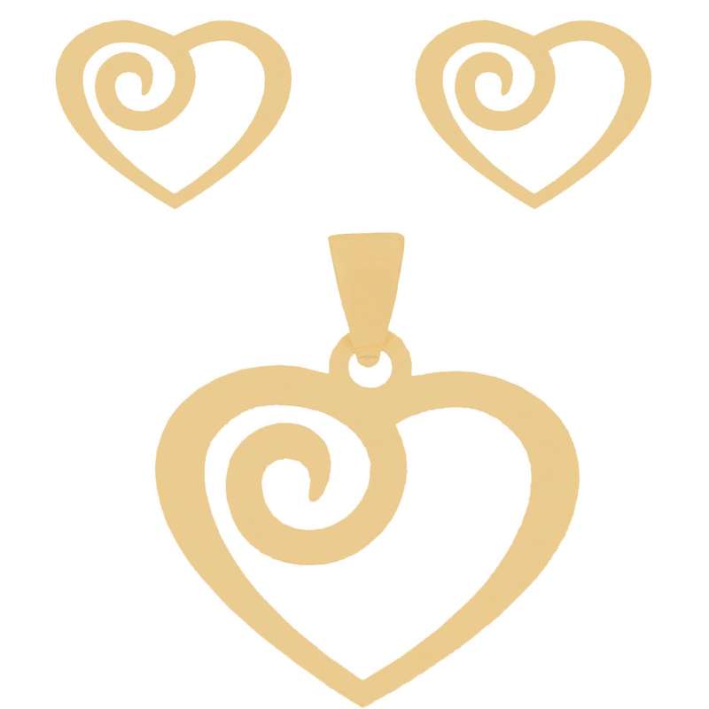 نیم ست طلا 18 عیار ماهک مدل MS0201