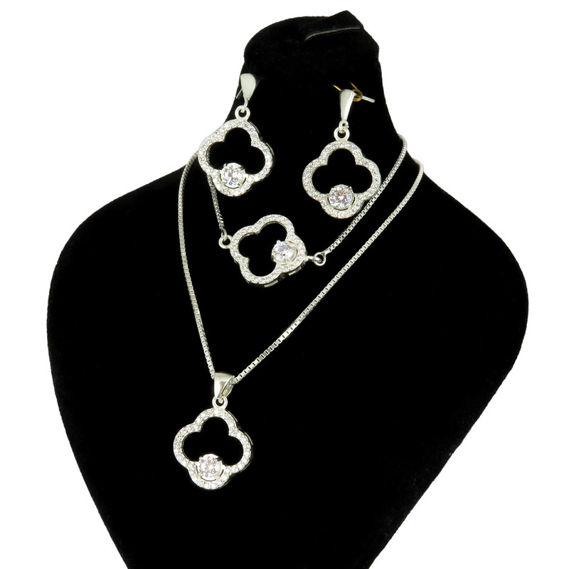 نیم ست نقره زنانه مدل AV185D-S4.5 C10