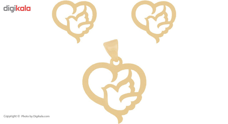 نیم ست طلا 18 عیار ماهک مدل MS0201