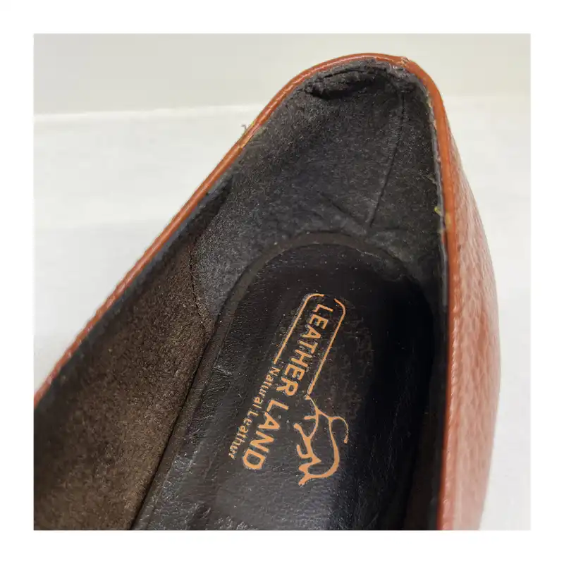 کفش زنانه سرزمین چرم مدل 1267 رنگ عسلی