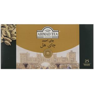 نقد و بررسی چای کیسه ای احمد با طعم هل بسته 25 عددی توسط خریداران