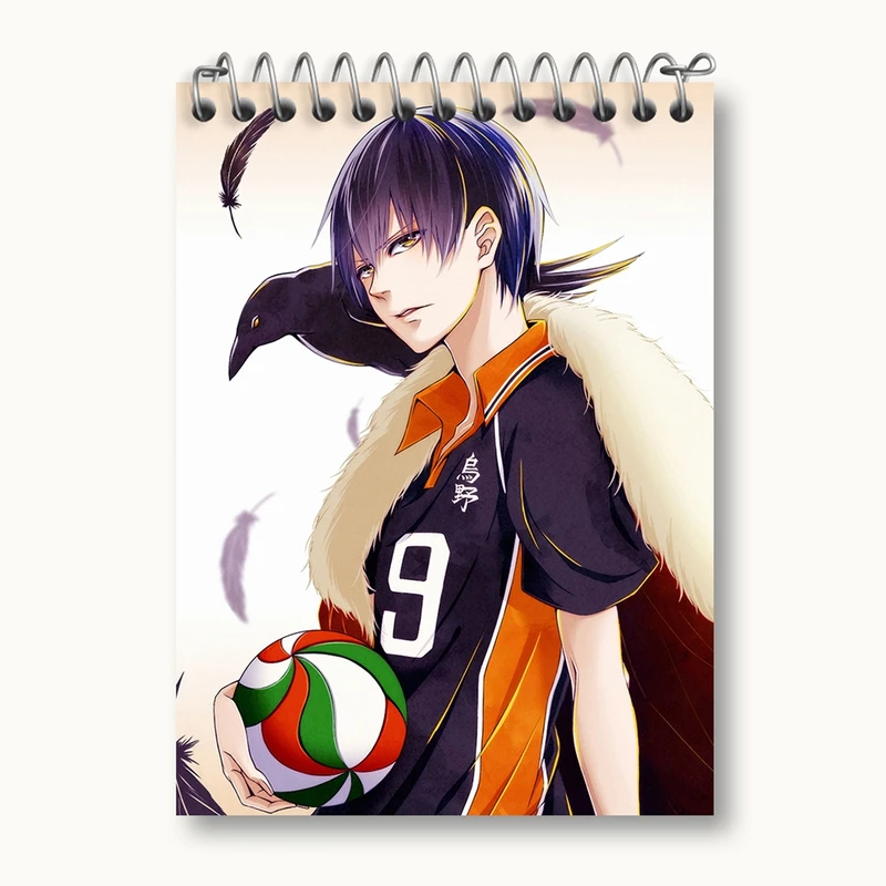 دفتر یادداشت 50 برگ خندالو مدل کاگیاما توبیو انیمه هایکیو Haikyu کد 17744