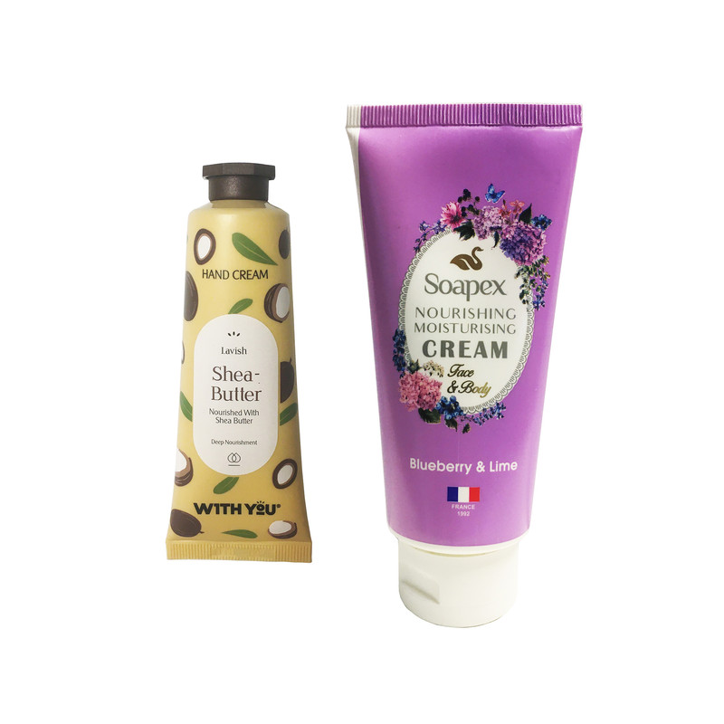 کرم آبرسان و مرطوب کننده سوپکس مدل بلوبری حجم 90 میلی لیتر به همراه کرم مرطوب کننده ویت یو مدل Shea Butter حجم 50 میلی لیتر 