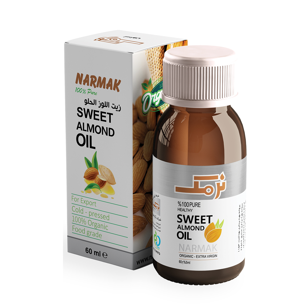 روغن بادام شیرین نرمک مدل 006 حجم 60 میلی لیتر