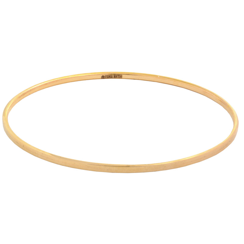 النگو طلا کم اجرت 18 عیار زنانه طلای مستجابی مدل آینه ای 2m کد T1702 سایز 2