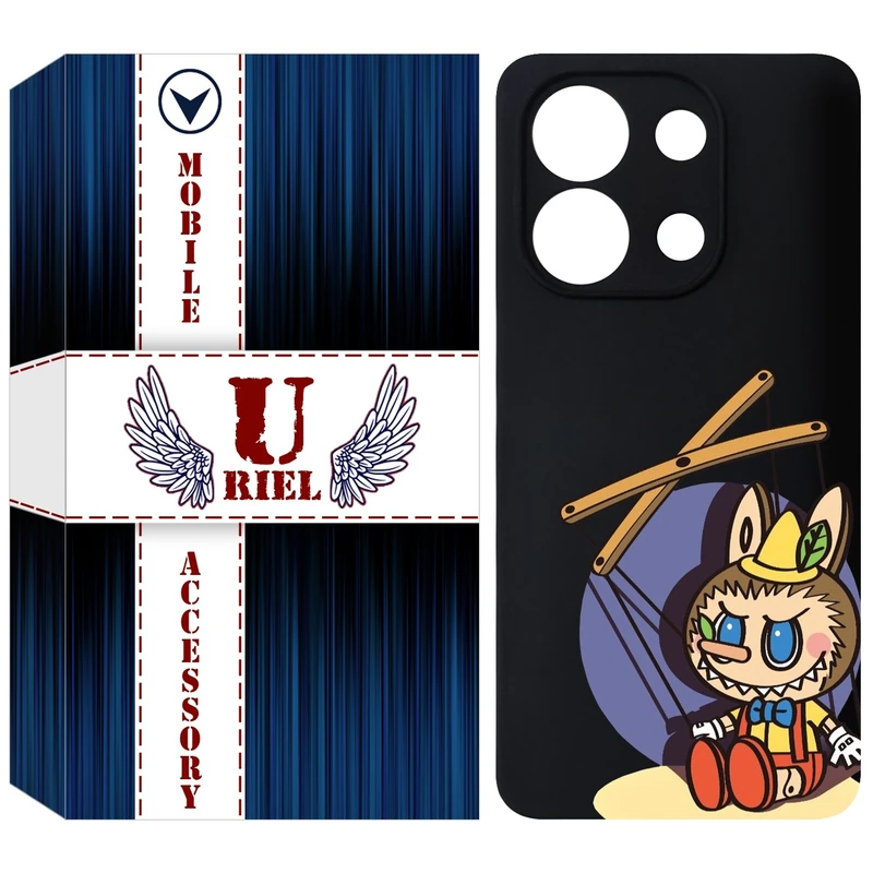 کاور یوریل قاب مدل KSH کد 108 طرح عروسک لبوبو مناسب برای گوشی موبایل شیائومی Redmi Note 13 4G