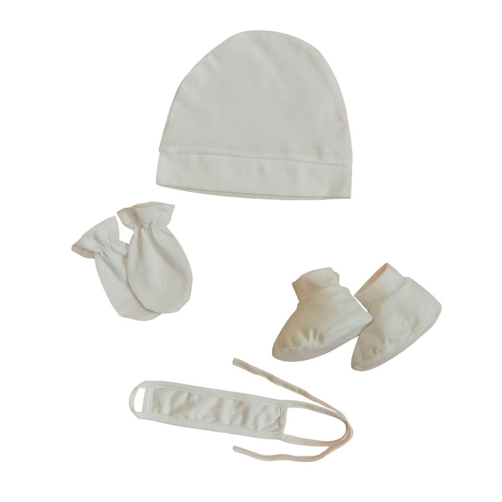 ست 4 تکه لباس نوزادی لگا مدل نخی