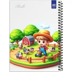 دفتر نقاشی 40 برگ انتشارات بله طرح پسرانه مزرعه کد A4-K718