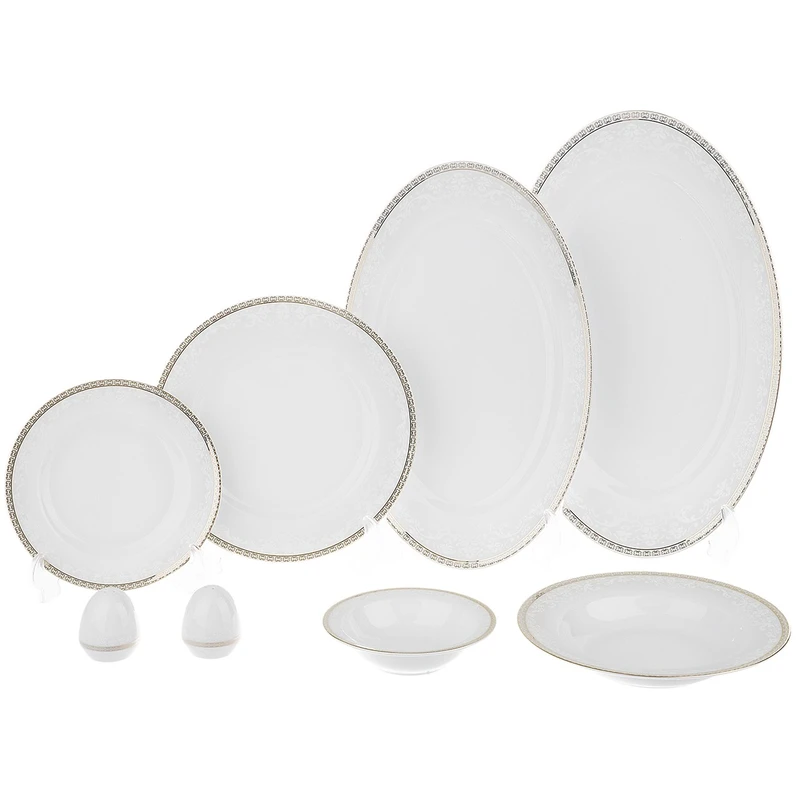 سرویس غذاخوری 28 پارچه 6 نفره چینی زرین ایران مدل Riva 28 Pieces
