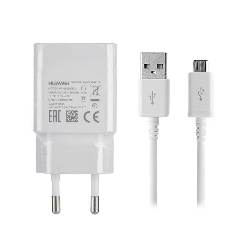 شارژر دیواری مدل HW-050200E01 همراه با کابل microUSB