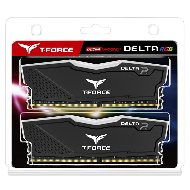 رم کامپیوتر DDR4 دو کاناله 3200 مگاهرتز CL16 تیم گروپ مدل T-Force Delta RGB ظرفیت 64 گیگابایت