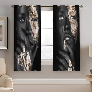 پرده نیروانا طرح چهره مدل مخمل کد 4747 سایز 140×200 سانتی متر