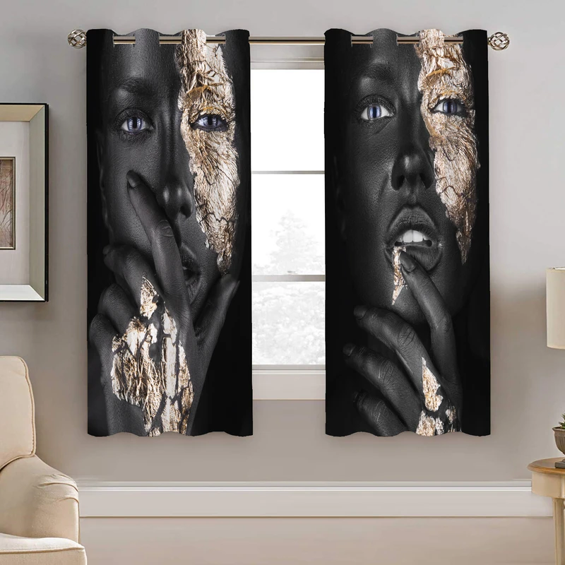 پرده نیروانا طرح چهره مدل مخمل کد 4747 سایز 140×200 سانتی متر