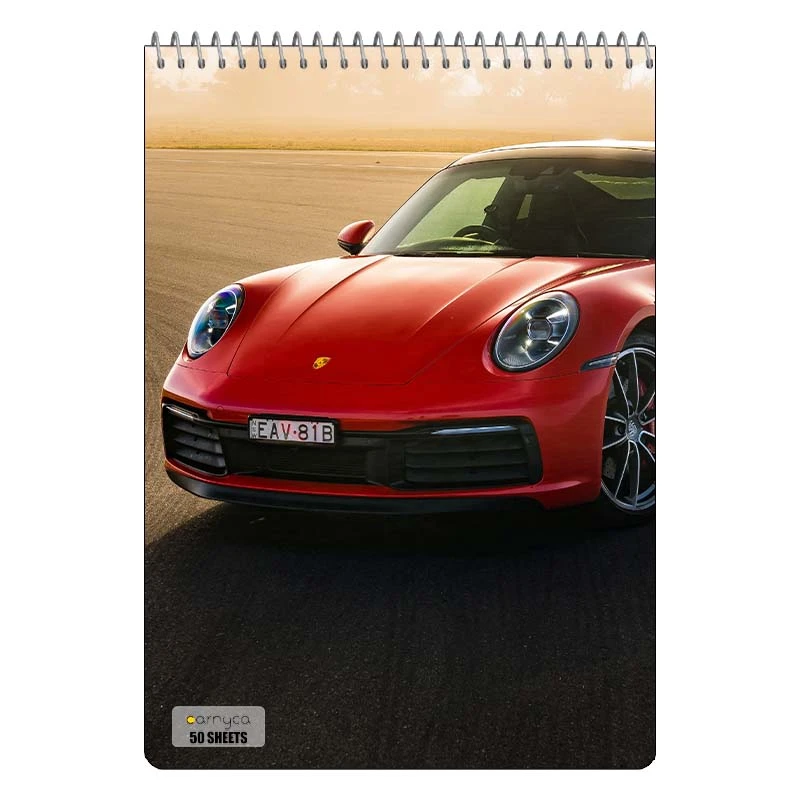 دفتر نقاشی 50 برگ سیمی کارنیکا طرح پورشه Porsche کد 87821