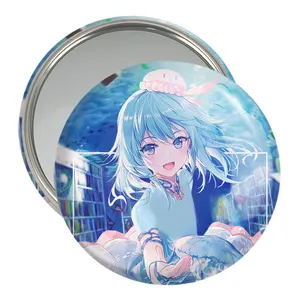 آینه جیبی خندالو مدل دختر انیمه ای  کد 18019