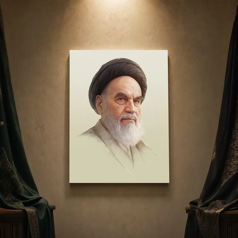تابلو شاسی مدل مذهبی طرح امام خمینی کد 111SM