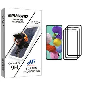 JF Diamond glass Screen Protector For Samsung Galaxy A51 Pack Of 3