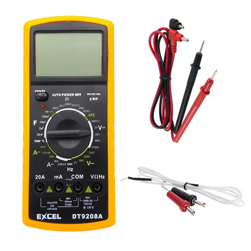 مولتی متر دیجیتال اکسل مدل Excel DT9208A