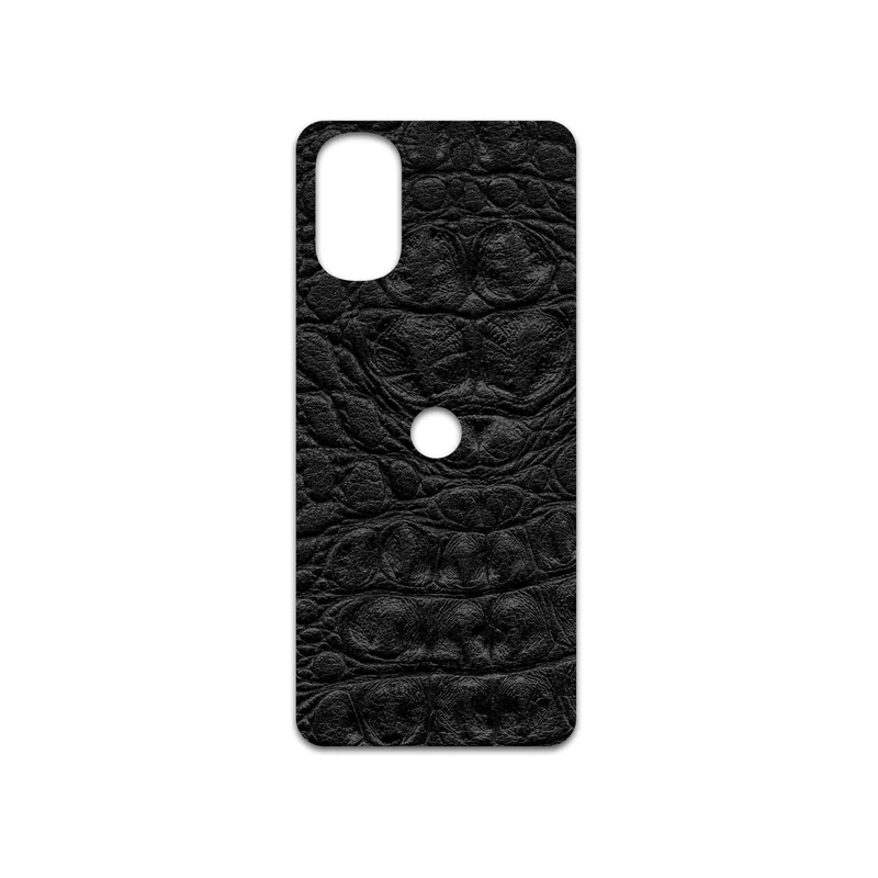 برچسب پوششی ماهوت مدل Black-Crocodile-Leather مناسب برای گوشی موبایل موتورولا Moto G22