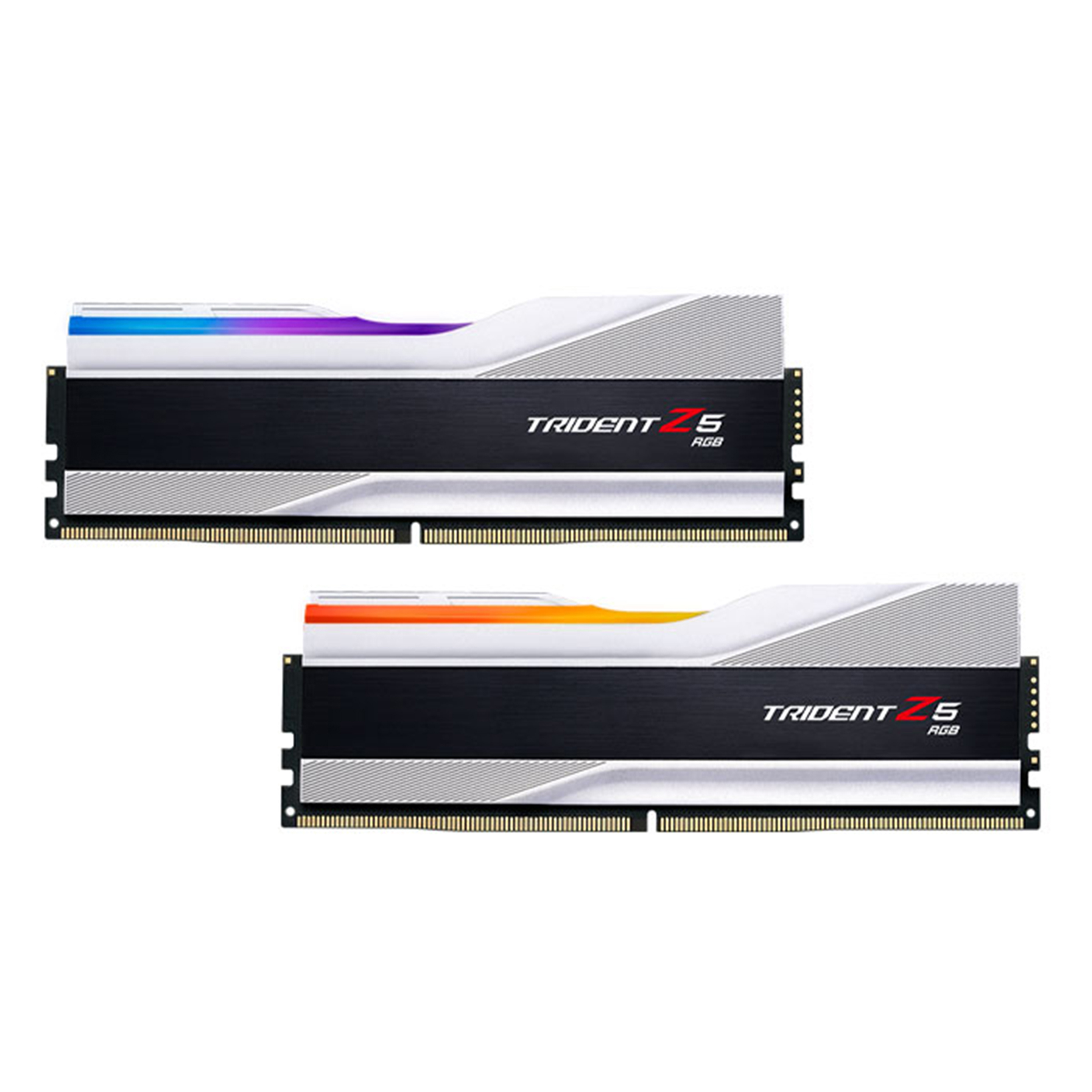 رم دسکتاپ DDR5 دوکاناله 6000 مگاهرتز CL40 جی اسکیل مدل TRIDENT Z5 RGB SILVER ظرفیت 32 گیگابایت