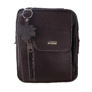 کیف رودوشی مردانه مدل DL-87 به همراه جاکلیدی چرم طبیعی