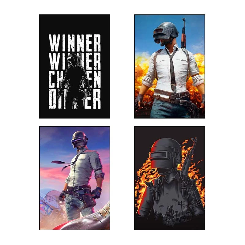 تابلو شاسي کارنيکا طرح پابجی PUBG کد 29848 مجموعه 4 عددی