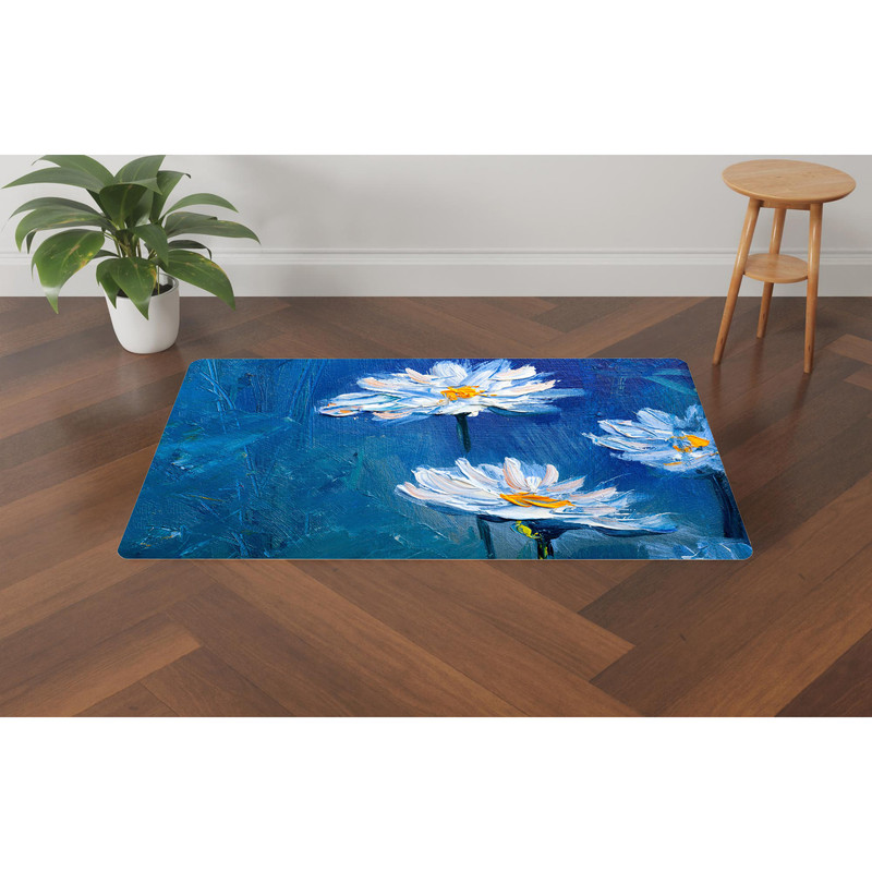 پادری مدل سه لایه رویه مخمل طرح گل کد S509 سایز 75x45 سانتی متر