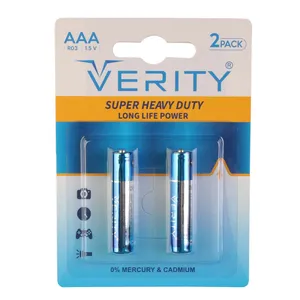 باتری نیم قلمی وریتی مدل Super Heavy Duty Long Life Power بسته دو عددی