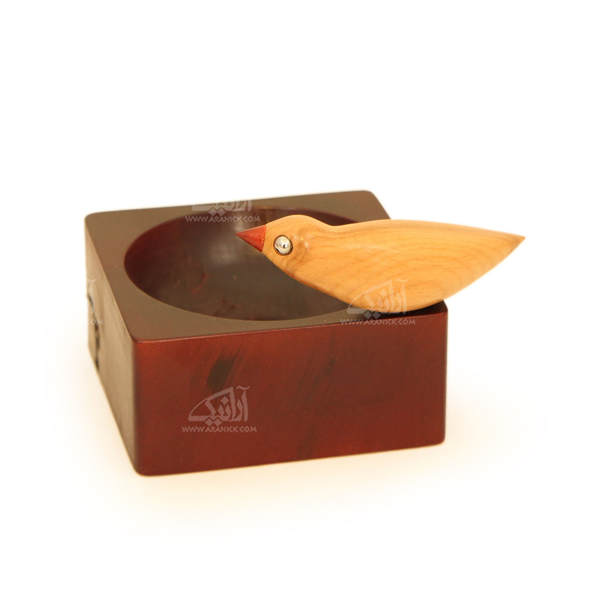 شکلات خوری‎ ‎چوبی‎‎ ‎‎رنگ‎ ‎زرشکی‎‎ ‎‎طرح‎ ‎پرنده‎ ‎ ‎‎‎‎مدل 1001500012