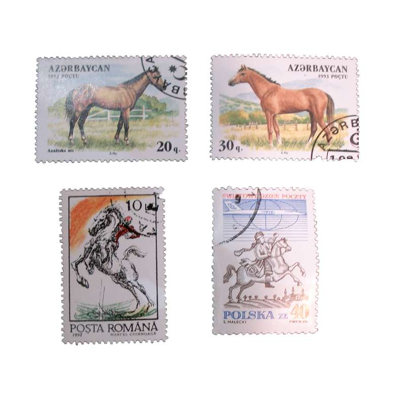 تمبر یادگاری مدل اسب کد DS1578 مجموعه 4 عددی