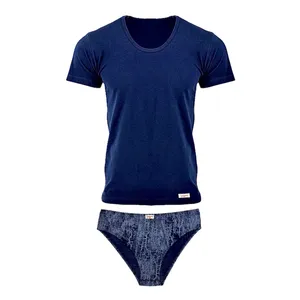 ست شورت و زیرپوش مردانه پنبینه مدل نخ پنبه خالص صادراتی آراد