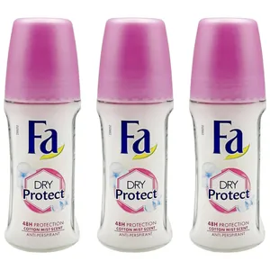 رول ضد تعریق زنانه فا مدل Dry Protect حجم 50 میلی لیتر مجموعه 3 عددی