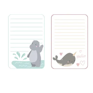 کاغذ یادداشت مدل نوشته روزانه طرح حیوان بامزه مجموعه 2 عددی