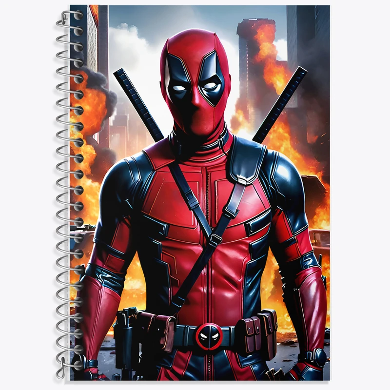 دفتر نت موسیقی 50 برگ خندالو طرح ددپول مارول (Marvel) کد F8484
