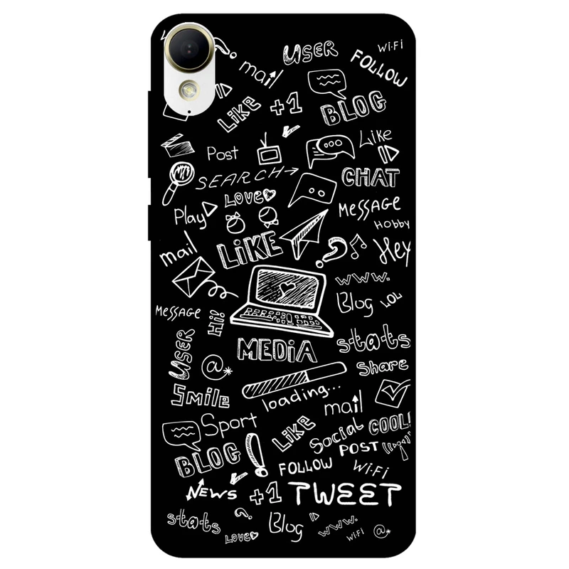 کاور مگافون طرح رسانه های اجتماعی مدل 1898 مناسب برای گوشی موبایل اچ تی سی Desire 825