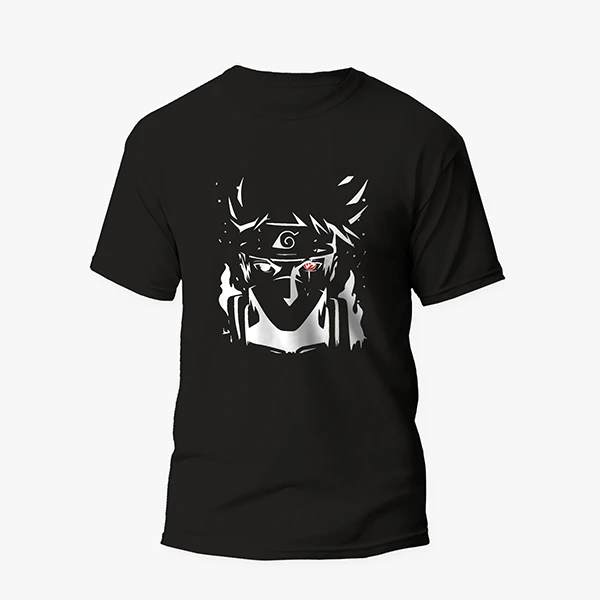 تی شرت آستین کوتاه مردانه مدل انیمه ای ناراتو شخصیت کاکاشی کد anm042
