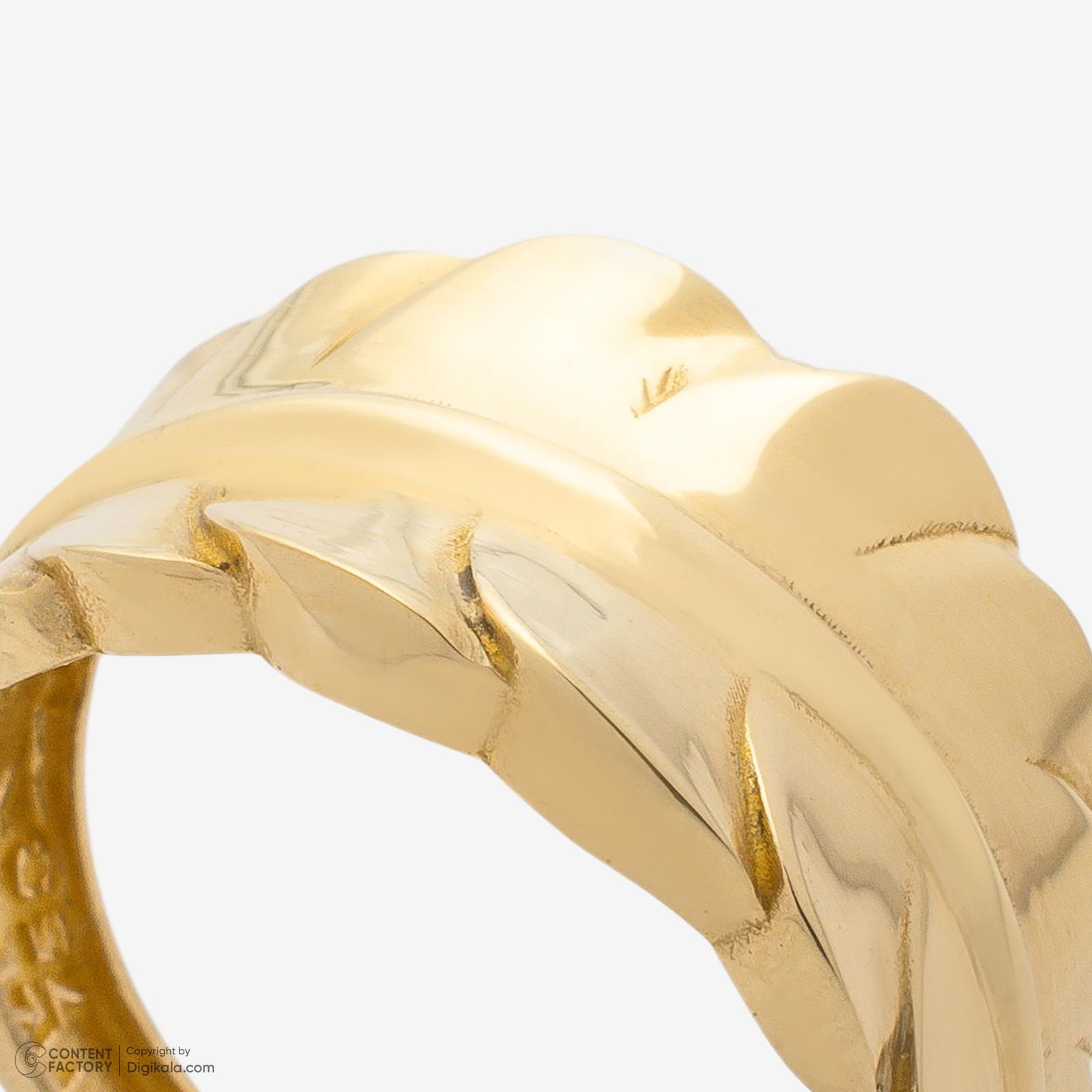 انگشتر طلا 18 عیار زنانه گلدم مدل R348001 سایز 53 -  - 4