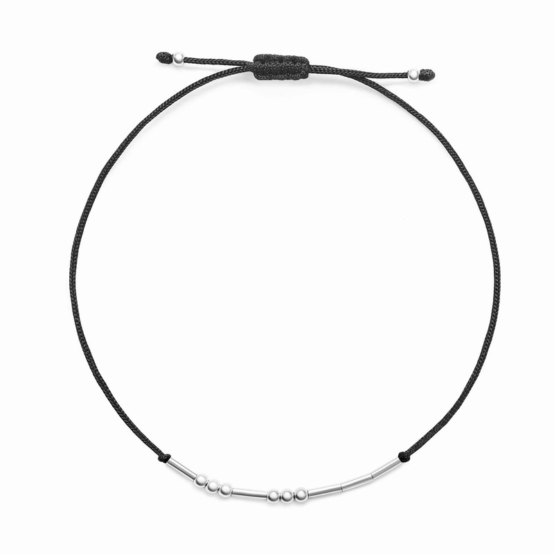 دستبند نقره مدل مورس رویا