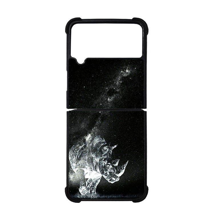 کاور قاب گارد هوم طرح کرگدن مناسب برای گوشی موبایل سامسونگ galaxy z flip 4