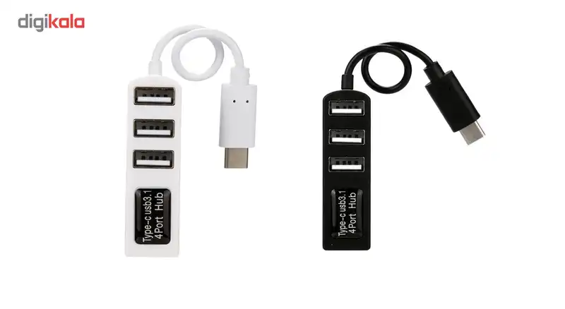 هاب USB 3.1 Type-C چهار پورت مدل P-101