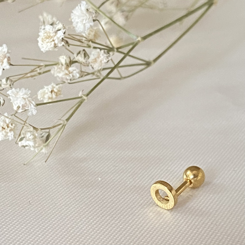 پیرسینگ گوش مدل دایره اسکویید گیم کد S