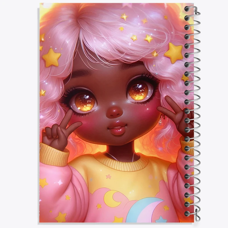 دفتر مشق 100 برگ خندالو طرح دخترانه کیوت کد F6061