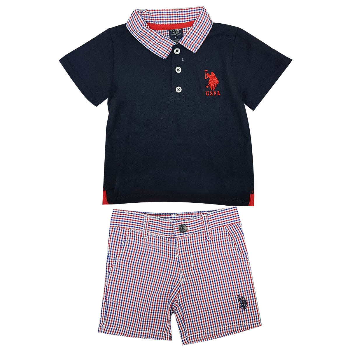 ست پولوشرت و شلوارک پسرانه یو اس پولو کد p04