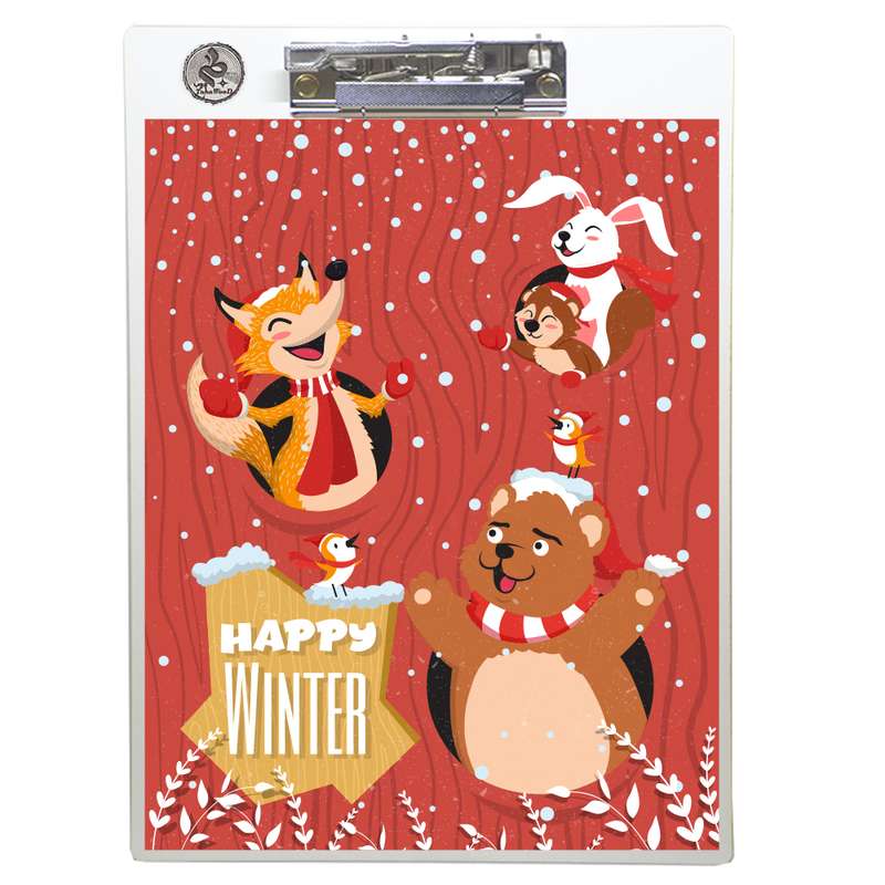 تخته شاسی طه چوب مدل Snowy Animals01 سایز A4
