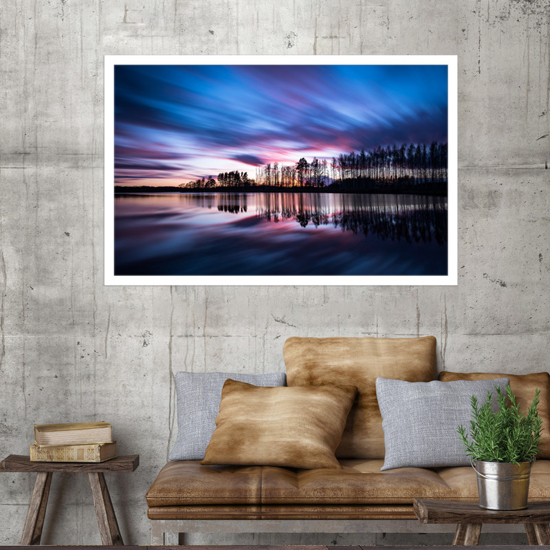 تابلو نوری بکلیت طرح غروب آفتاب سوئد، مدلW-MO1510